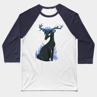 Deer Purple Baseball T-Shirt